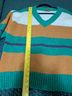 Pol colorblock oversized v neck Pullover Sweater - photo 5