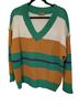 Pol colorblock oversized v neck Pullover Sweater - photo 2