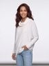 Marble Asymetrical Fringe Cotton Pullover Sweater - photo 4