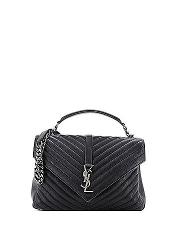 Saint Laurent Classic Monogram College Bag Matelasse Chevron Leather Large (view 1)