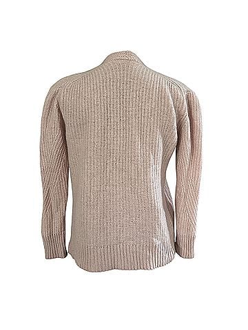 White + Warren White + Warrwn llight pink textured ribbed v-neck 100% cashmere sweater Cashmere Pullover Sweater (view 2)