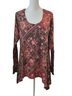Soft Surroundings Floral Paisley Red Pink Pullover Sweater Size M (petite) - photo 1