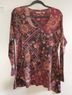 Soft Surroundings Floral Paisley Red Pink Pullover Sweater Size M (petite) - photo 3