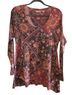Soft Surroundings Floral Paisley Red Pink Pullover Sweater Size M (petite) - photo 2
