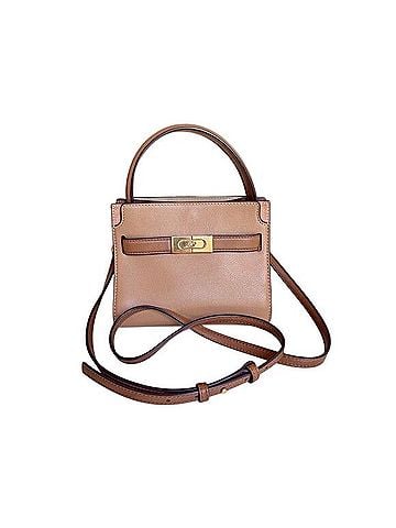 Tory Burch Petite Lee Radziwill Double Bag Leather Satchel (view 1)
