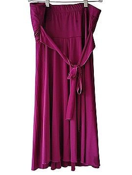 Speechless Strapless Rose-Magenta Midi Dress with Rosette Casual Dress (view 2)