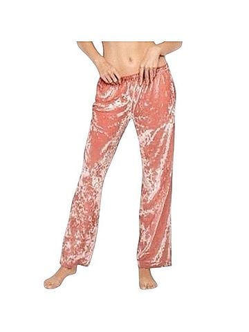 Victoria's Secret Crushed Velvet Straight Leg Lounge Pants Casual Pants (view 1)