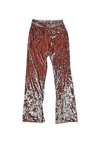 Victoria's Secret Crushed Velvet Straight Leg Lounge Pants Casual Pants (view 2)