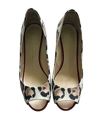 Giuseppe Zanotti Leopard Peep Toe with Red Accents. Heels (view 2)