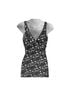 Express 100% Polyester Floral Black White Cocktail Dress Size 1 - photo 2