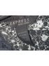 Express 100% Polyester Floral Black White Cocktail Dress Size 1 - photo 3