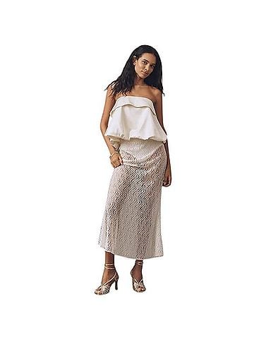 Anthropologie Mare Mare Strapless Bubble Blouse Sleeveless Top (view 2)