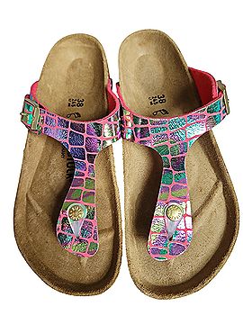 Birkenstock Gator Gleam Gizeh Sandals (view 1)