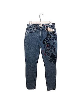 Alice + Olivia Embroidered Mid-Rise Skinny Jean Jeans (view 1)