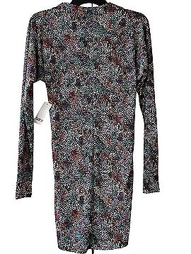 Bar III Multicolor Printed Wrap Dress Casual Dress (view 2)