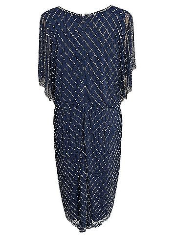 Adrianna Papell Fully Beaded Faux Pearl Lattice Sheet Dolman Cocktail Dress (view 2)