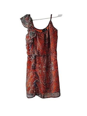 Envy Envy Me Ruffled Paisley One-Shoulder Dress Casual Dress (view 1)