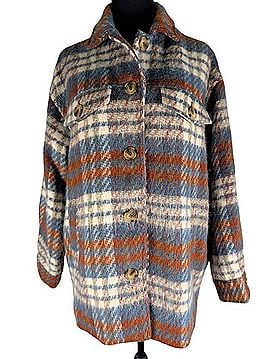 CALISTA Brushed Flannel Plaid Shacket Jacket (view 1)