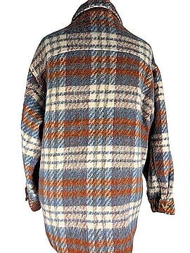 CALISTA Brushed Flannel Plaid Shacket Jacket (view 2)