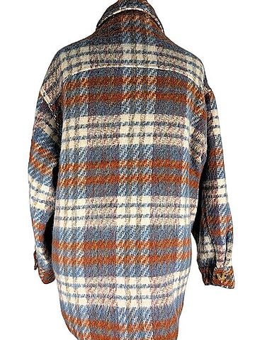CALISTA Brushed Flannel Plaid Shacket Jacket (view 2)
