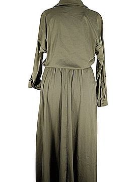 Gabrielle Union x FASHION TO FIGURE Gabrielle Union X Nyco Olive Green Maxi Utility Shirt Dress Casual Dress (view 2)