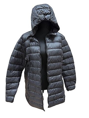 Eddie Bauer Black Hooded Packable Puffer Coat Jacket (view 1)