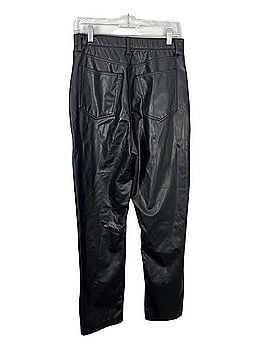 Abercrombie & Fitch straight ultra high rise Faux Leather Pants (view 2)
