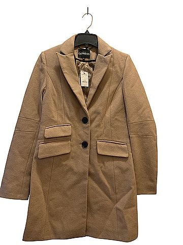 Express Express 3 button tan jacket Coat (view 1)