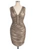 Cache 100% Polyester Gray Gold Cocktail Dress Size S - photo 1