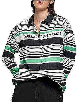 Karl Lagerfeld Paris Long Sleeve Blouse (view 1)