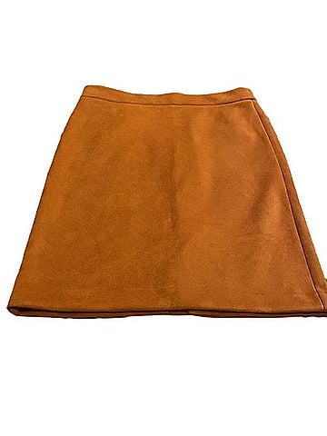 Ann Taylor Terracota A Line Faux Leather Skirt (view 2)