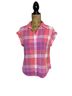 Kut from the Kloth Plaid Pink Yellow Blue Button-Down Shirt Size XS - photo 1