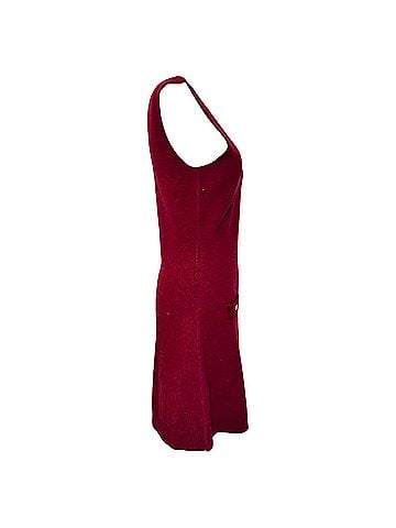 Maje Maje Ritorsa Knit Mini Dress in Red Wool (view 2)