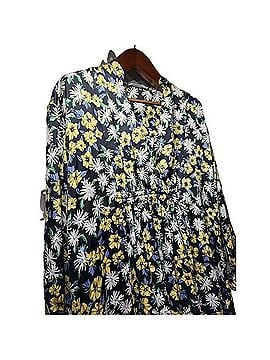 Mango MNG Floral V-Neck Smocked Waist Tiered Midi Floral Cottagecore Dress Casual Dress (view 2)
