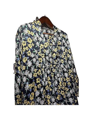 Mango MNG Floral V-Neck Smocked Waist Tiered Midi Floral Cottagecore Dress Casual Dress (view 2)