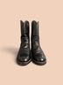 Justin 100% Leather Black Boots Size 8 1/2 - photo 3