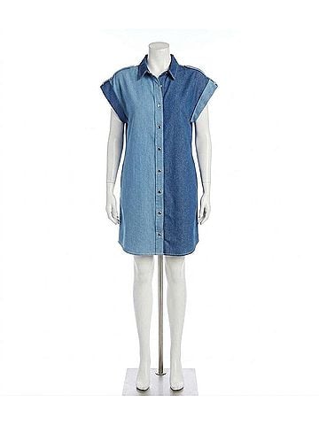 Karen Kane Cap Sleeve Shirtdress in Denim (view 1)