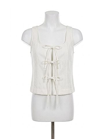Show Me Your Mumu Lena Tie Tank in Seasalt (view 1)