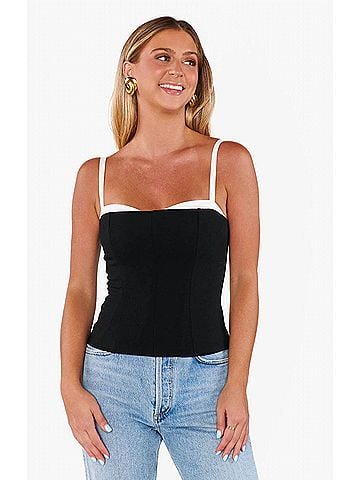 Show Me Your Mumu Tiff Top in Black White (view 2)
