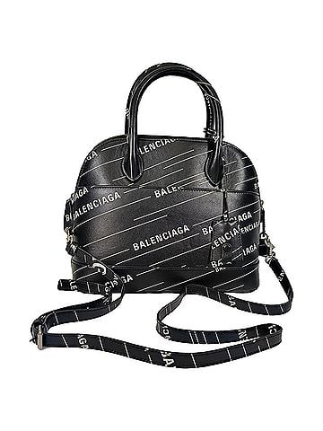Balenciaga Balenciaga Small Logo Ville Printed Bag in Black Leather (view 1)