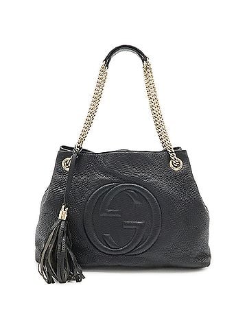 Gucci GUCCI Soho Interlocking G Chain Bag Shoulder Tote Tassel Charm Leather Black 308982 (view 1)