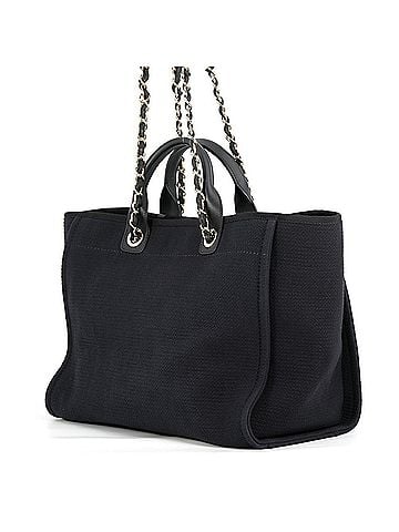 Chanel Chanel Deauville Line Tote Bag, Coco Mark, Canvas GM A66941, 2-way Shoulder Black, Handbag, Women's CHANEL (view 2)