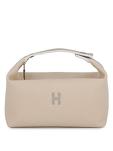Hermès Hermes handbag pouch Bride-a-Black GM natural canvas HERMES (view 1)