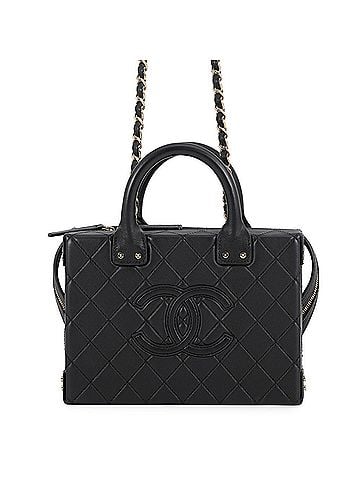 Chanel Chanel Chain Shoulder Bag, Matelassé, Coco Mark, Vanity Calf Leather, AS3345, Black, Handbag, Women's, CHANEL (view 1)