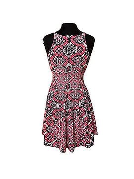 Vince Camuto Geometric Print Fit Flare Dress Casual Dress (view 2)