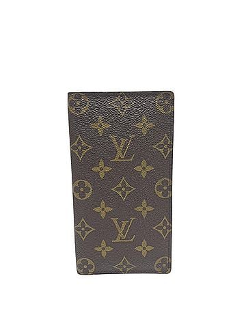 Louis Vuitton LOUIS VUITTON M61823 Monogram Porte Valeur Carte Credit Wallet, Flap Long Canvas, Men's, Brown (view 1)
