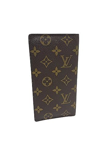 Louis Vuitton LOUIS VUITTON M61823 Monogram Porte Valeur Carte Credit Wallet, Flap Long Canvas, Men's, Brown (view 2)