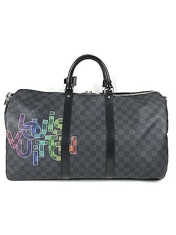 Louis Vuitton LOUIS VUITTON N40262 Damier Graphite Link Keepall Bandoulière 50 Bag 2-Way Travel Boston Canvas Men's Women's Black (view 2)