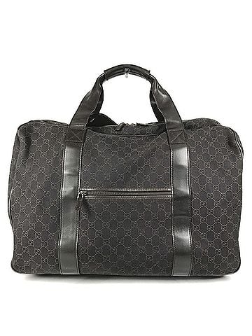 Gucci GUCCI 112270 GG Logo Bag, Travel Boston Canvas Leather, Men's/Women's, Brown (view 1)