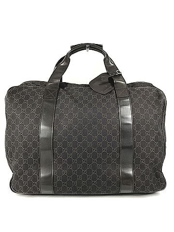 Gucci GUCCI 112270 GG Logo Bag, Travel Boston Canvas Leather, Men's/Women's, Brown (view 2)